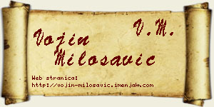 Vojin Milosavić vizit kartica